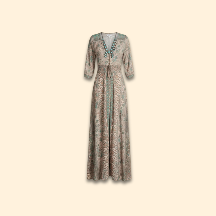 Women's Bohemian Print Maxi Dress
