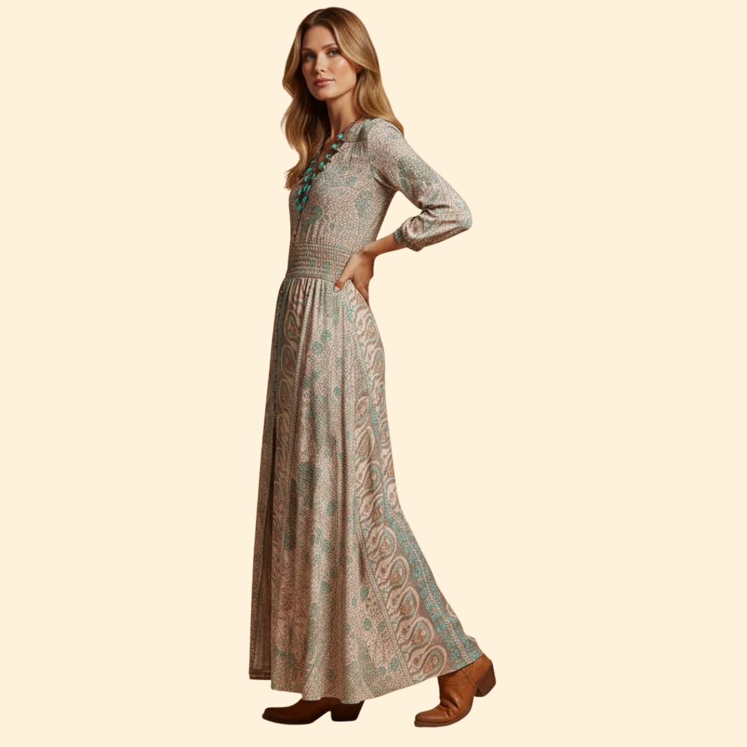 Women's Bohemian Print Maxi Dress