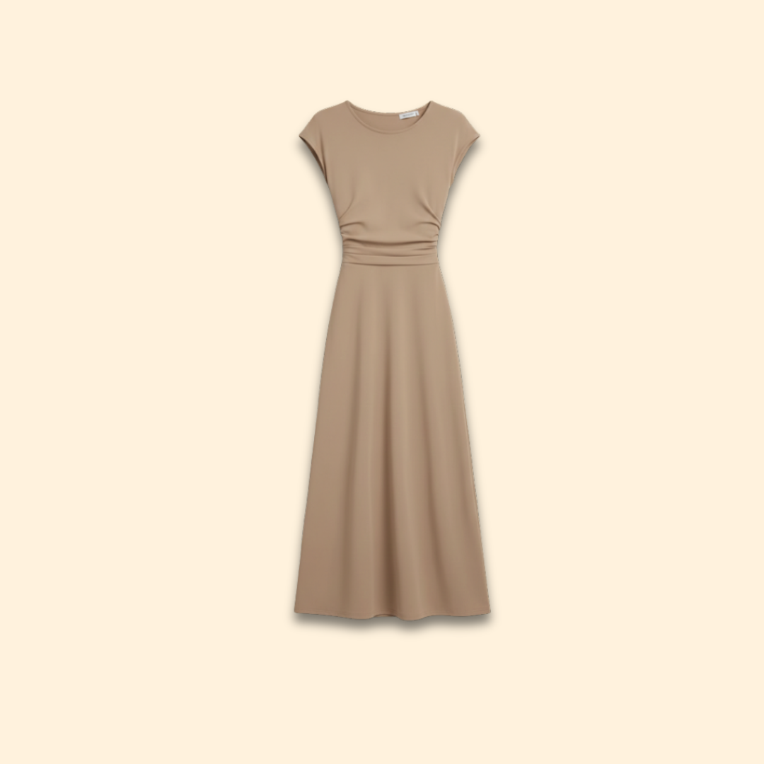 Women's Elegant High-Waisted Midi Dress
