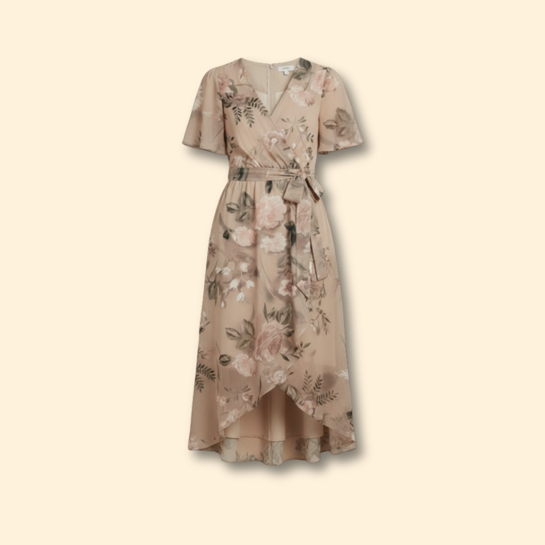 Women’s Floral V-neck Midi Dress