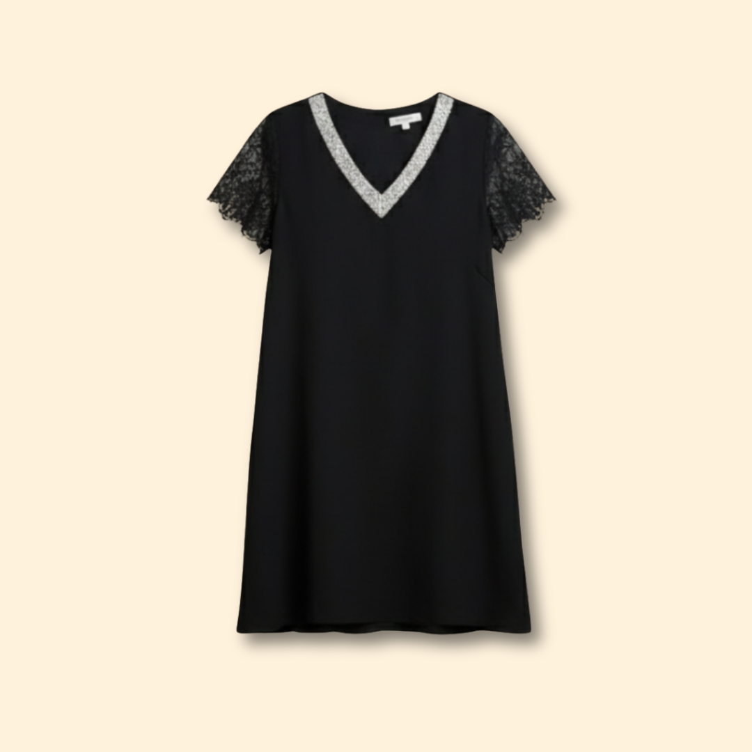 Women’s Lace Sequin V-Neck Dress