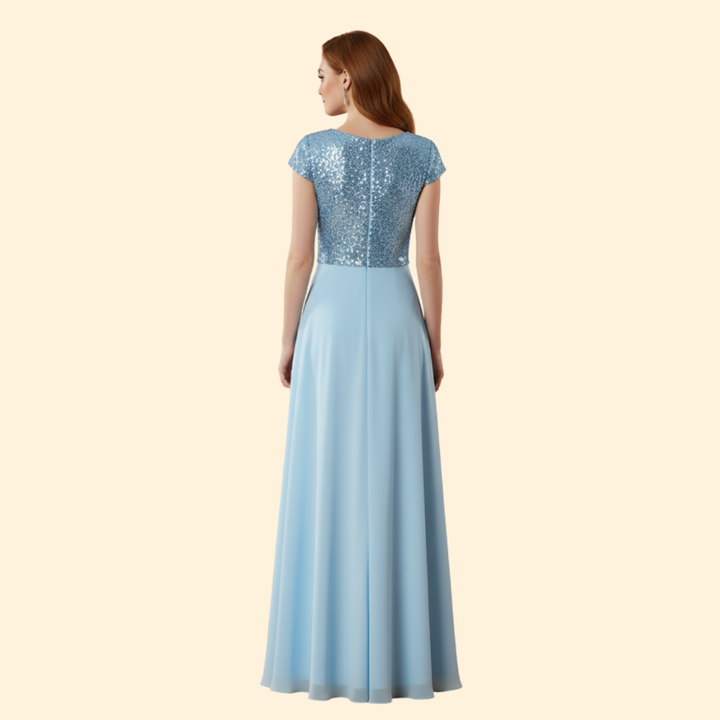 Women’s Sparkling Chiffon Maxi Dress