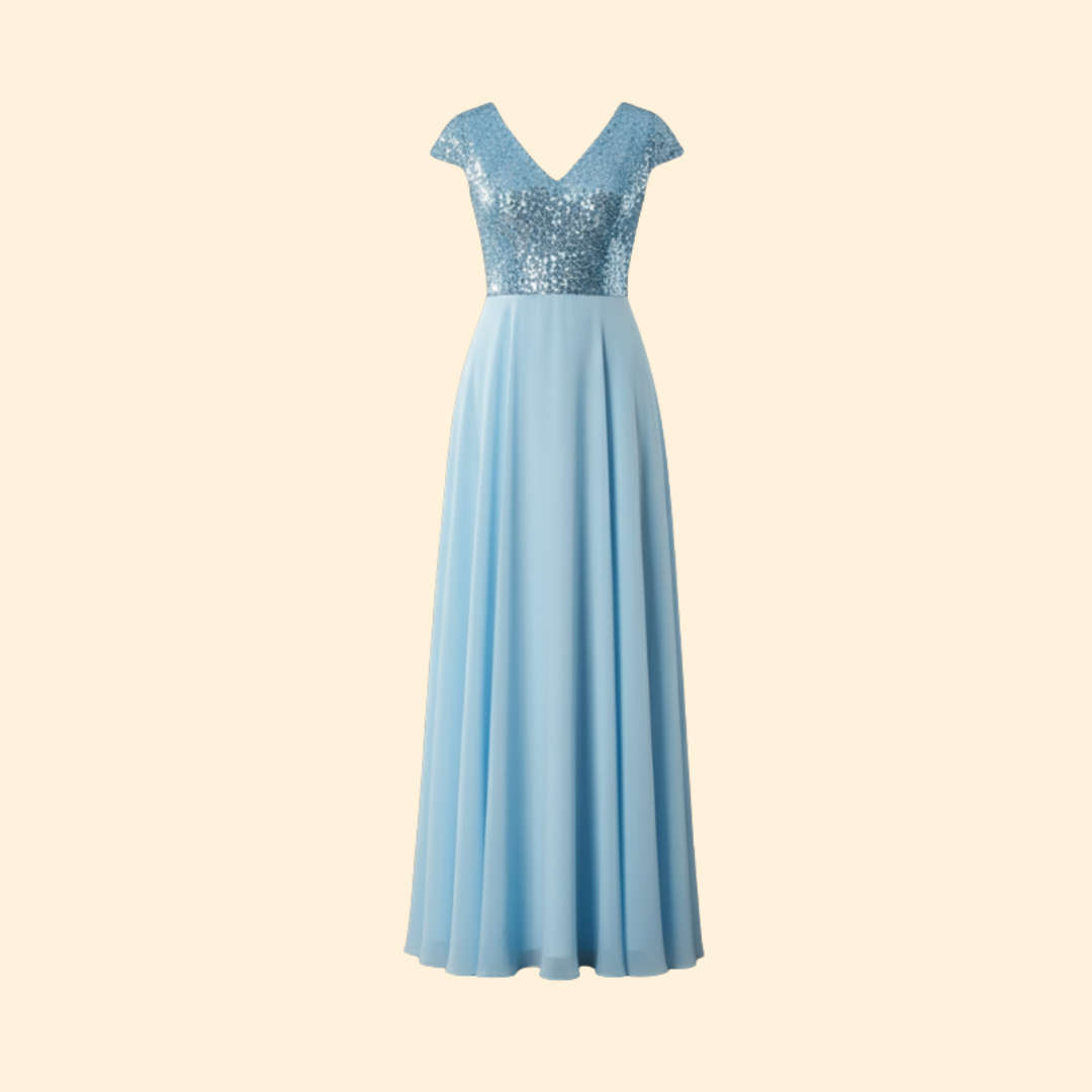 Women’s Sparkling Chiffon Maxi Dress