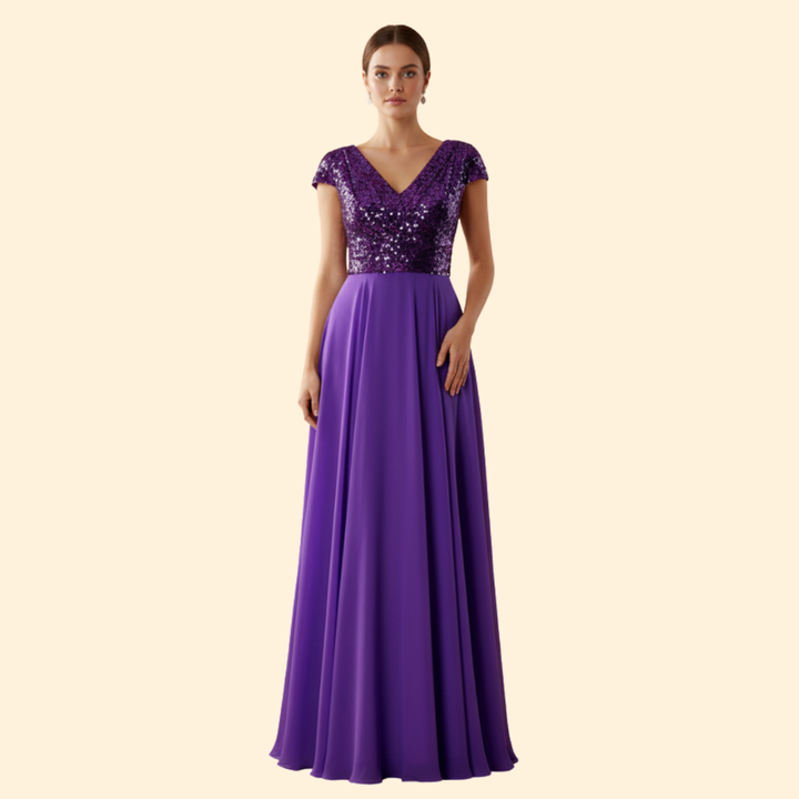 Women’s Sparkling Chiffon Maxi Dress