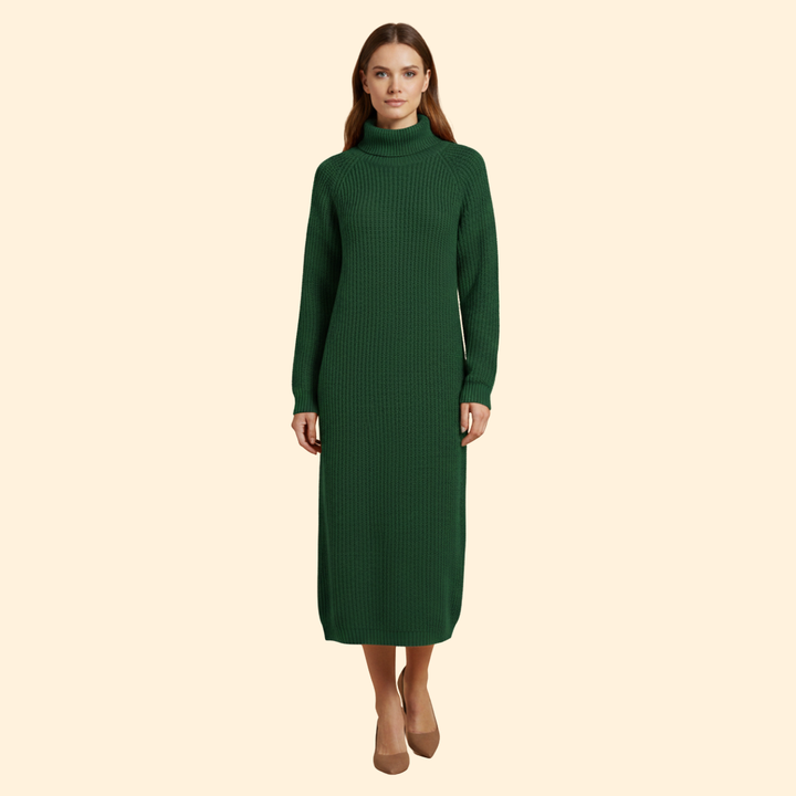 Women’s Stylish Jumper Dress with Collar