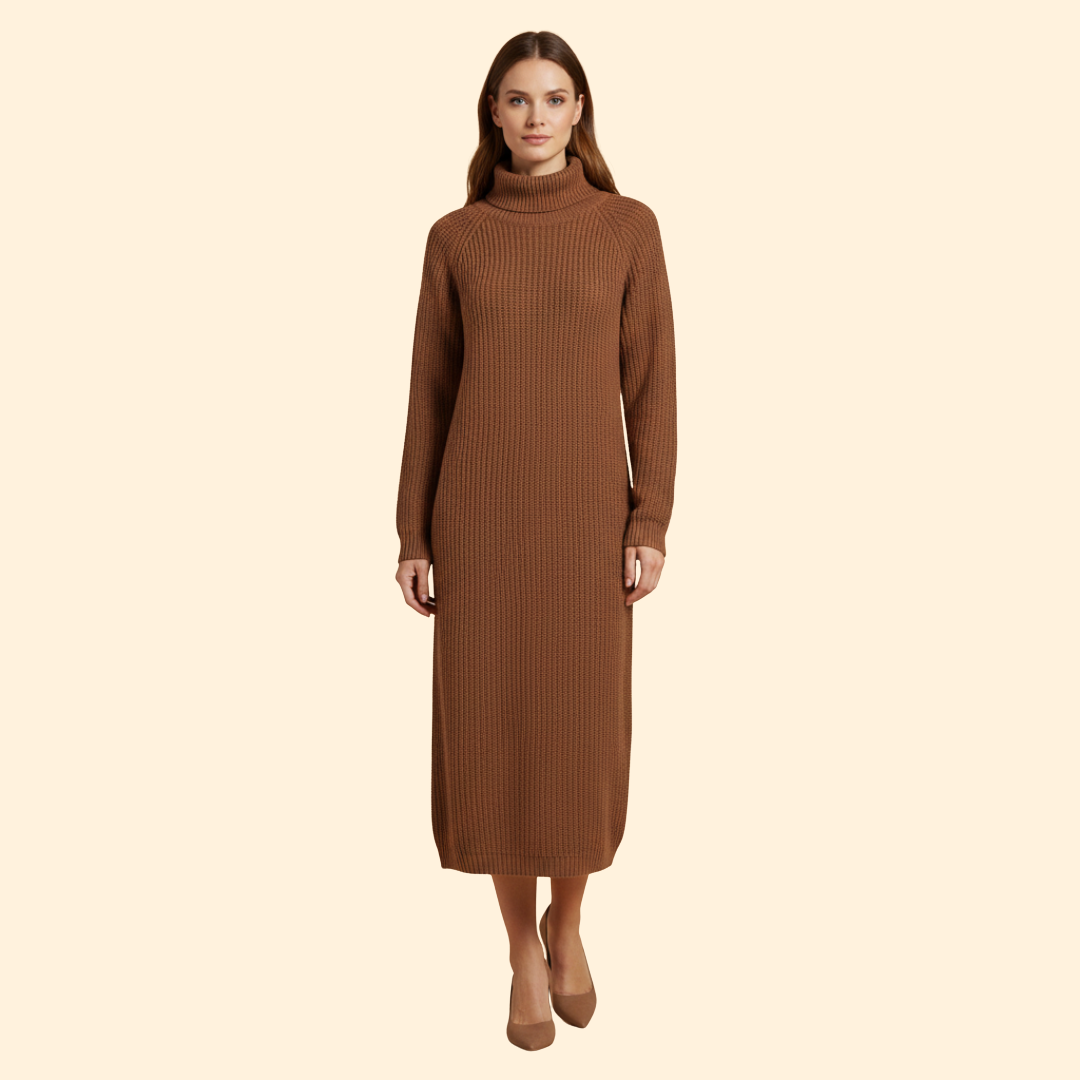 Women’s Stylish Jumper Dress with Collar