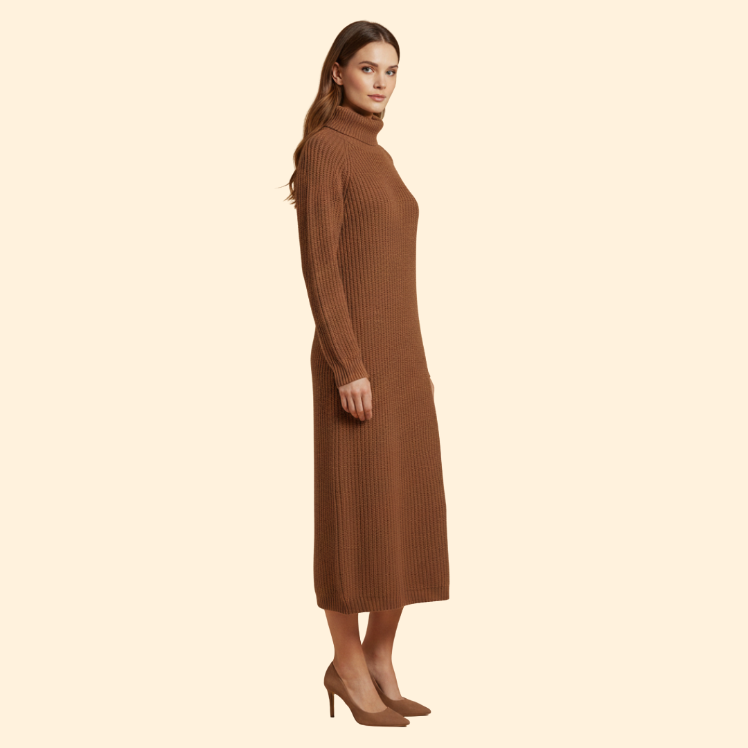 Women’s Stylish Jumper Dress with Collar