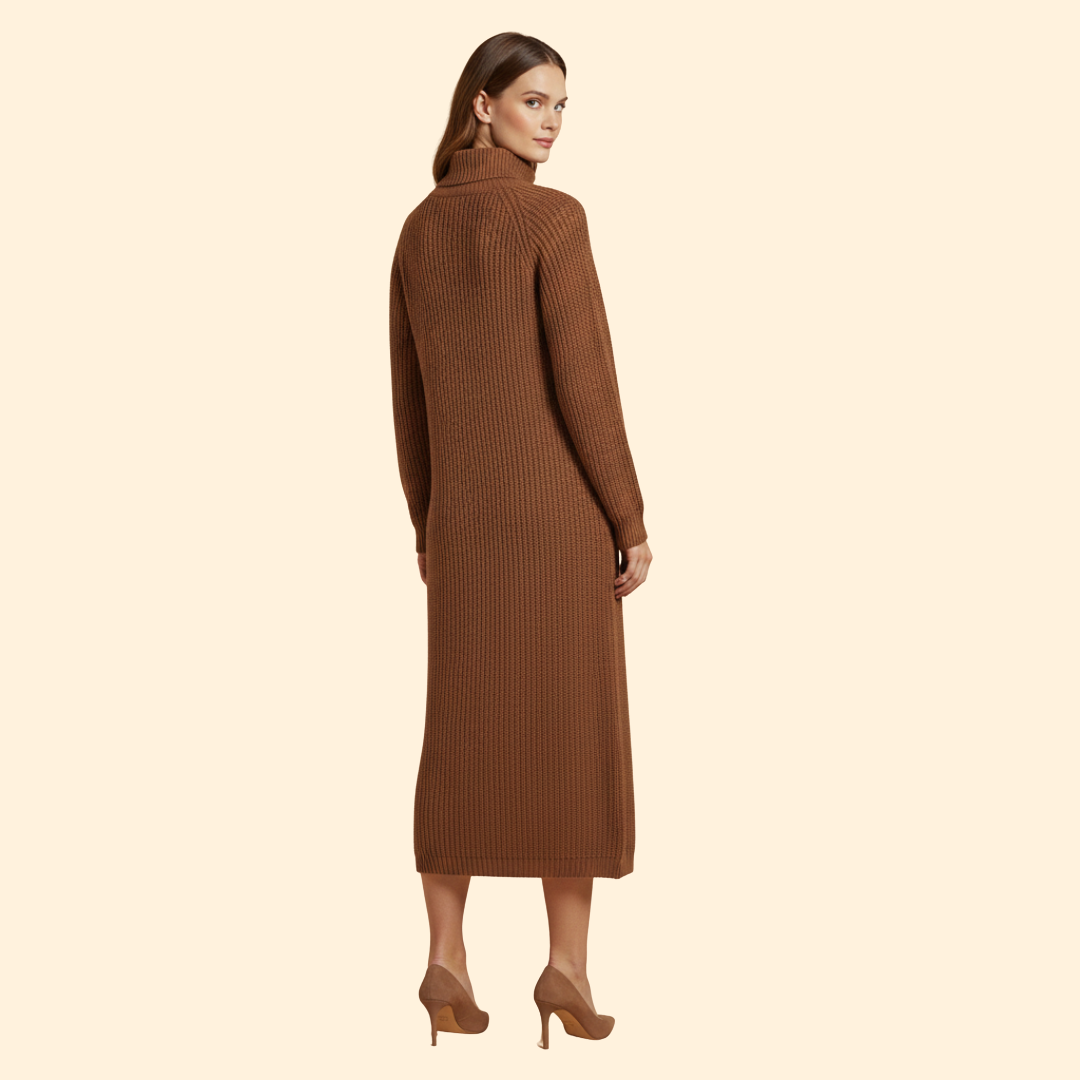 Women’s Stylish Jumper Dress with Collar