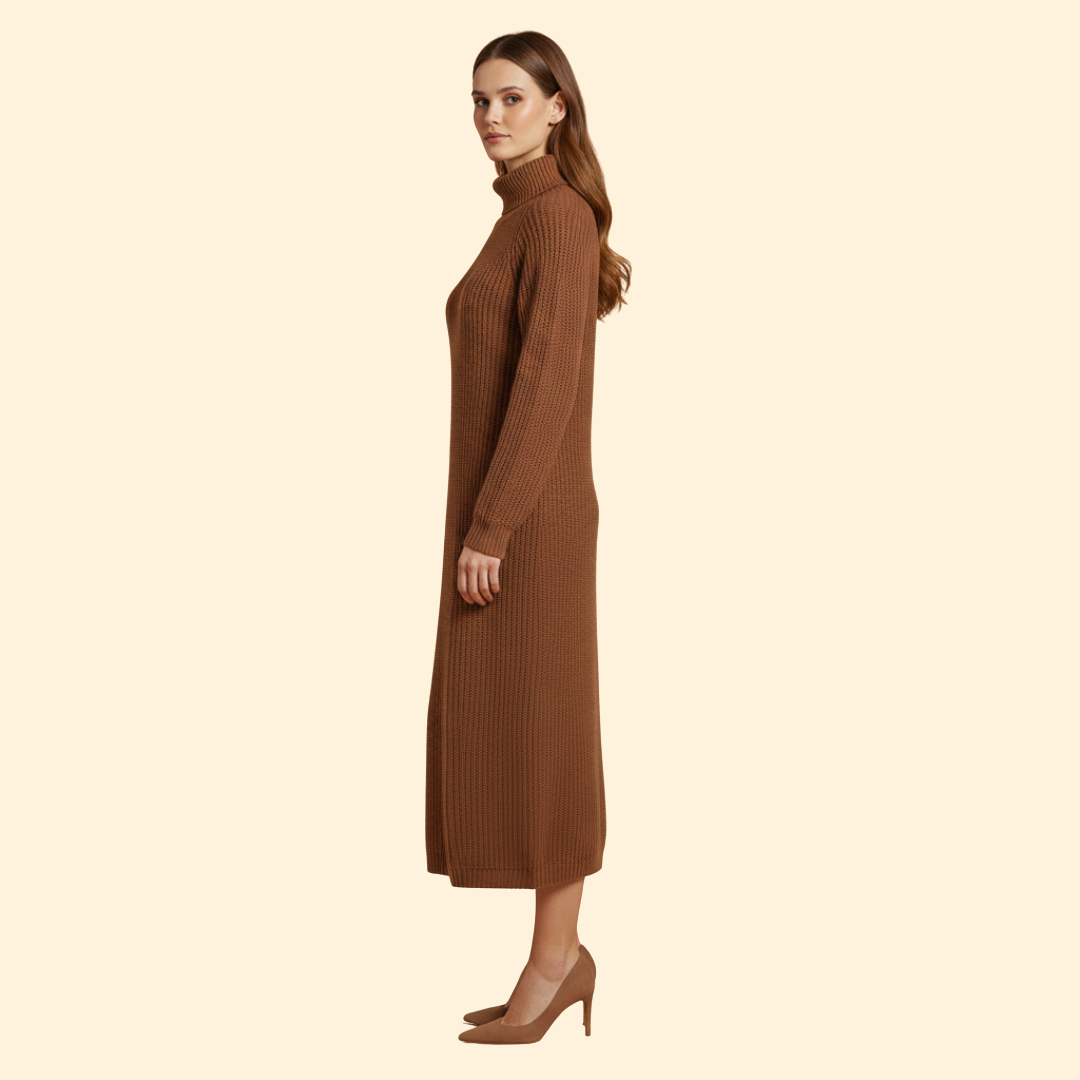 Women’s Stylish Jumper Dress with Collar