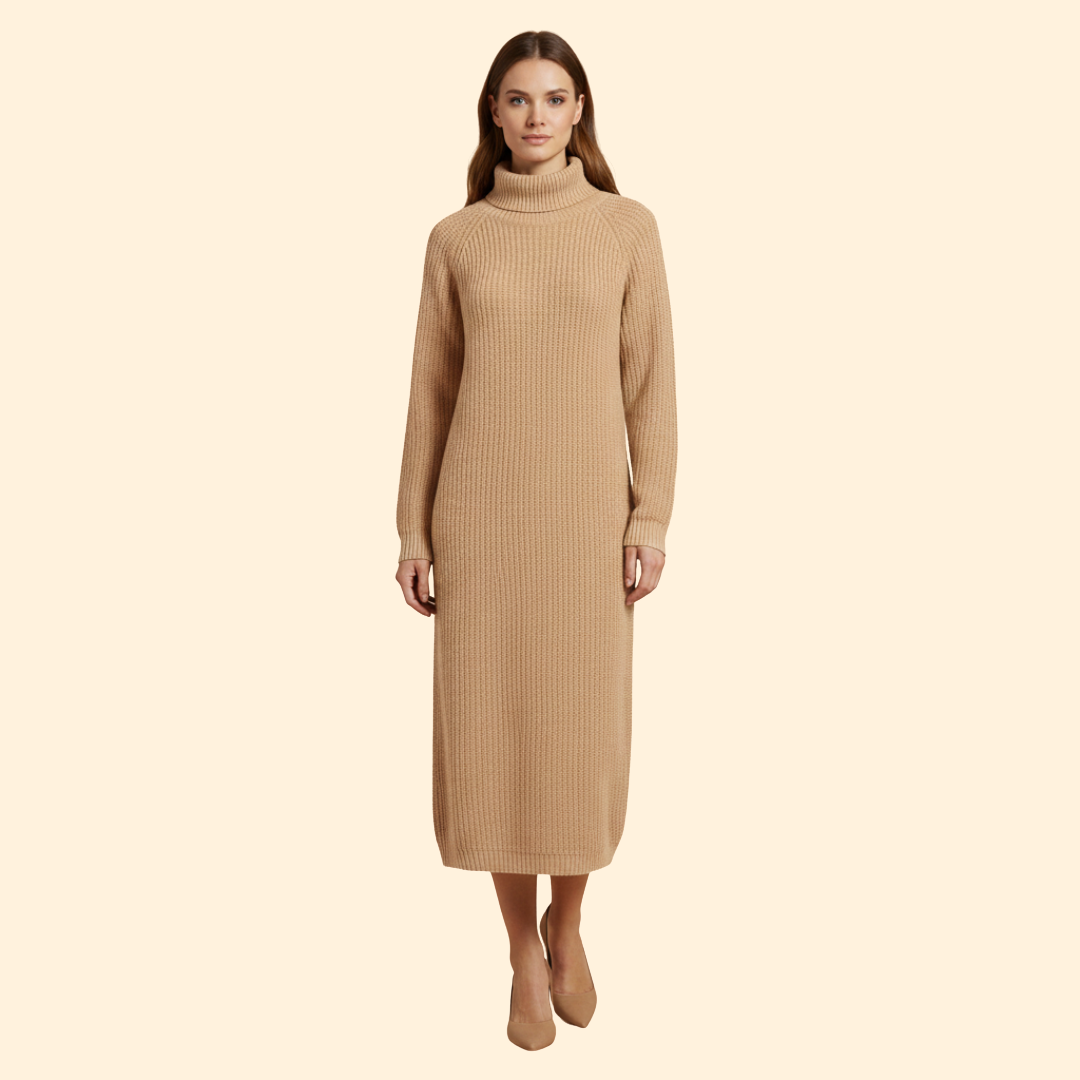 Women’s Stylish Jumper Dress with Collar
