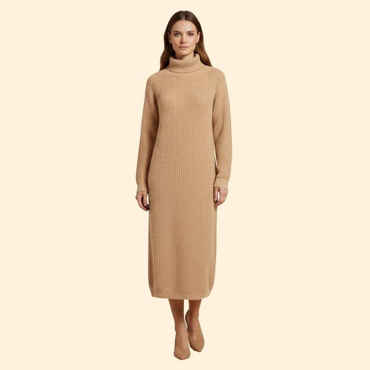 Women’s Stylish Jumper Dress with Collar