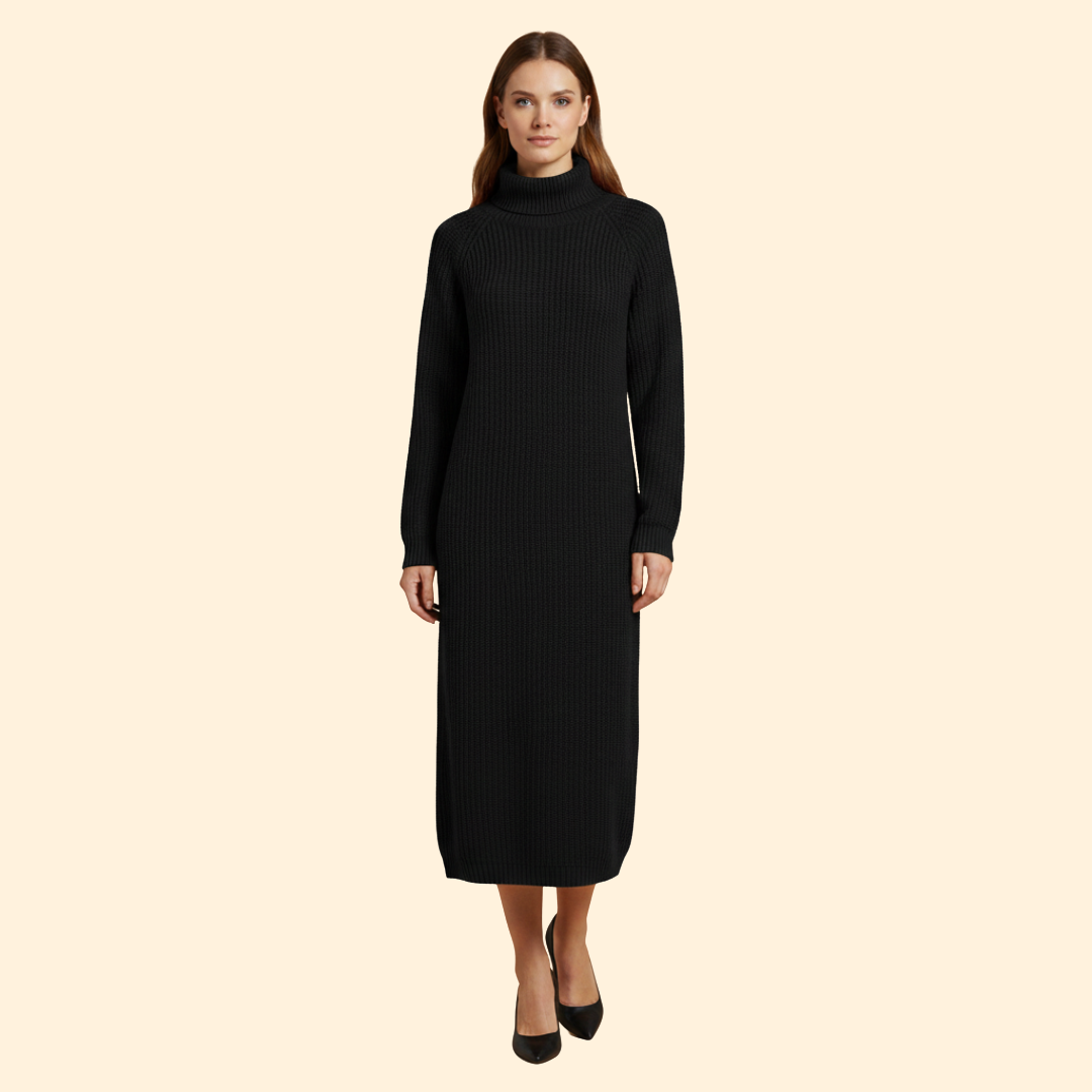 Women’s Stylish Jumper Dress with Collar