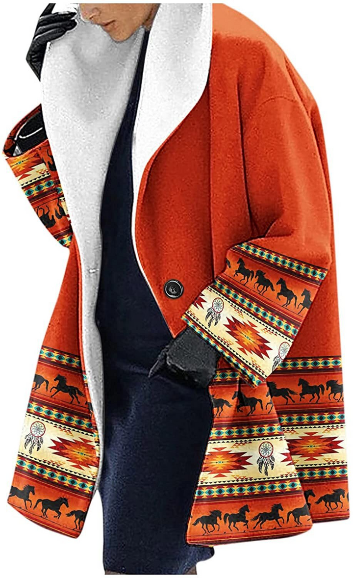 Women's Floral Print Blazer with Shawl Collar
