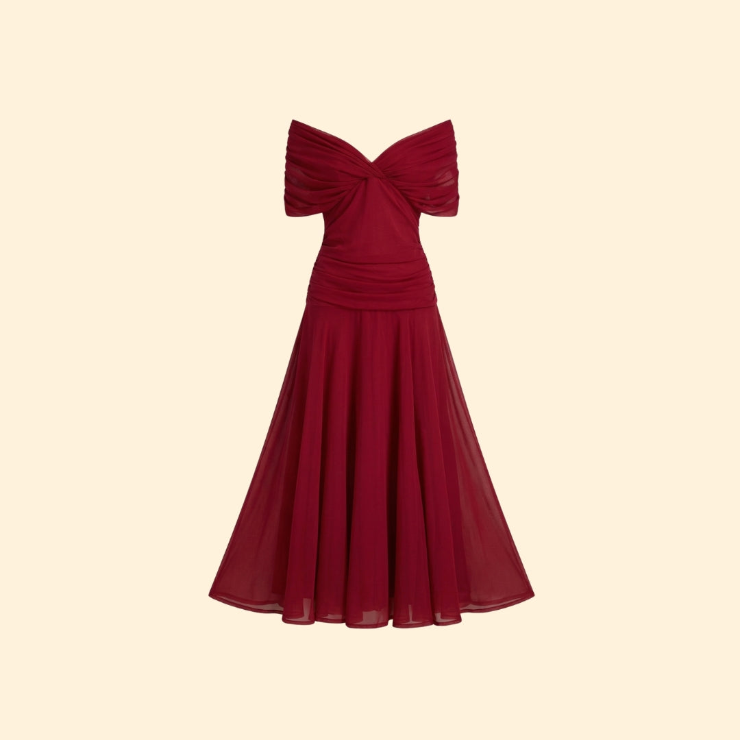 men’s Off Shoulder Midi Dress